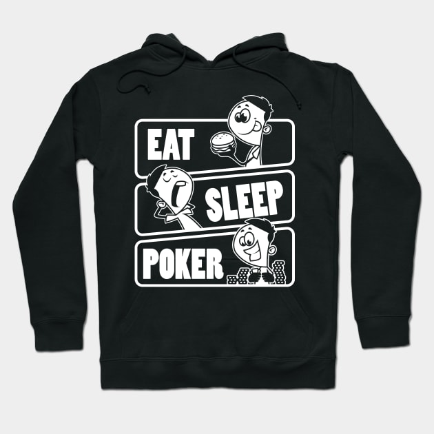 Eat Sleep Poker - Blackjack Card Game gift product Hoodie by theodoros20